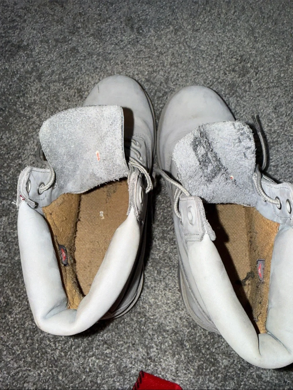 Youth Timberland Grey Boots Size 7Y